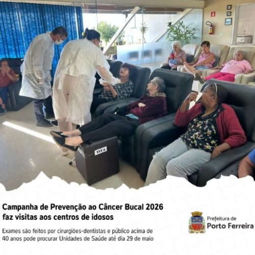 Mutirão alerta para câncer bucal e oferece exames gratuitos em Porto Ferreira