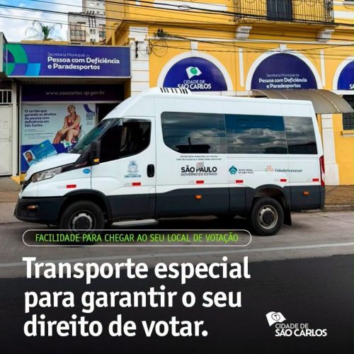 Transporte gratuito será oferecido a eleitores com deficiência em São Carlos nas eleições de 2026