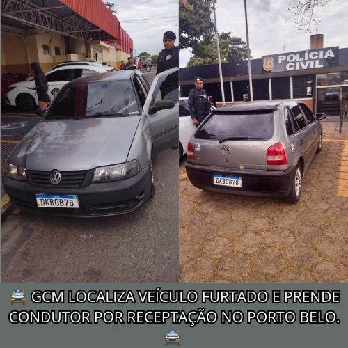 GCM localiza carro furtado e prende motorista por receptação em Porto Ferreira