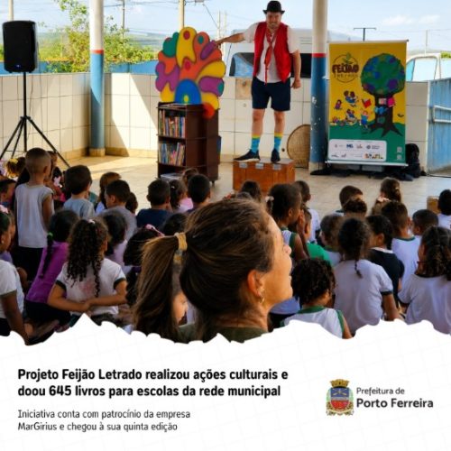 Feijão Letrado leva livros e atividades culturais para escolas de Porto Ferreira