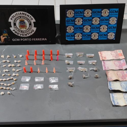 Traficante é preso em flagrante pela GCM no bairro Águas Claras, em Porto Ferreira