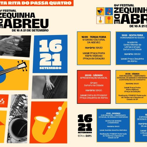 Santa Rita do Passa Quatro celebra legado de Zequinha de Abreu com 4º Festival