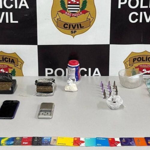 Polícia Civil de Tambaú apreende drogas, cartões bancários e veículo durante “Operação Ascensão”