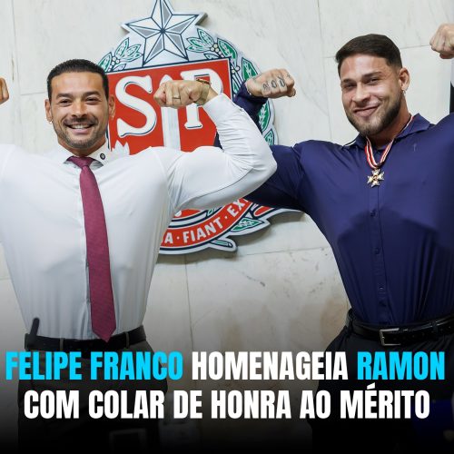 Deputado Felipe Franco homenageia o atleta Ramon Dino com colar de honra ao mérito na Assembleia Legislativa