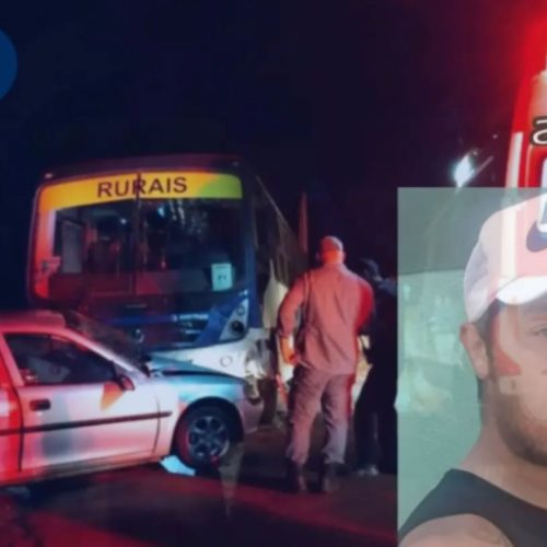 Homem morre em colisão frontal entre carro e ônibus rural em vicinal de Rincão (SP)