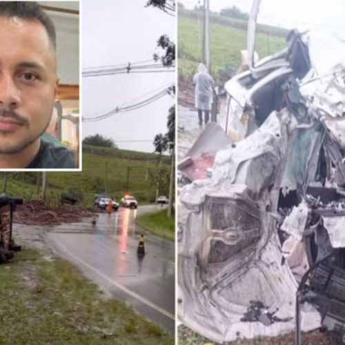 Identificado o motorista que morre após colisão entre caminhonete e caminhão em Sta Rita do Passa Quatro