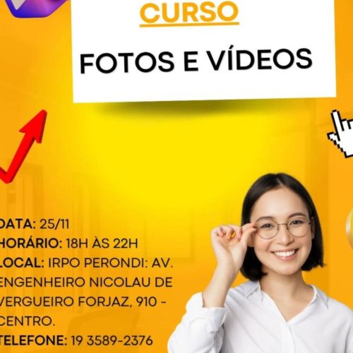 Prefeitura de Porto Ferreira oferece curso gratuito de fotos e vídeos em parceria com o Sebrae
