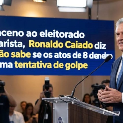 Em aceno ao eleitorado bolsonarista, Ronaldo Caiado diz que não sabe se os atos de 8 de Janeiro foi uma tentativa de golpe