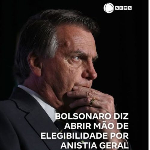 Ex-presidente Bolsonaro diz a aliados que não exigirá retomada de direitos políticos na anistia