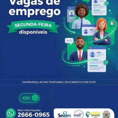 PAT de Leme oferece 105 vagas de emprego em diversas áreas nesta segunda-feira