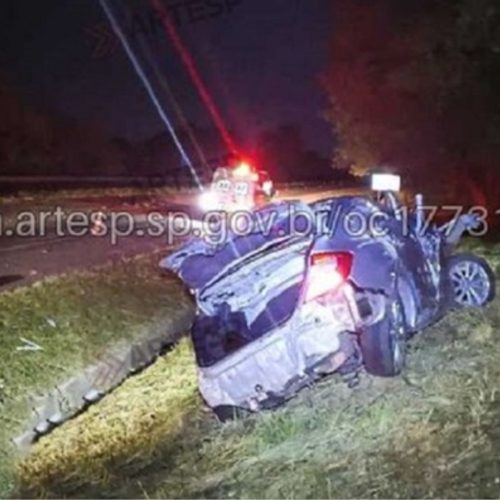 Uma pessoa morre e três ficam feridas em capotagem ocorrida no Km 8 da SP-127 na noite de quarta (31/12)