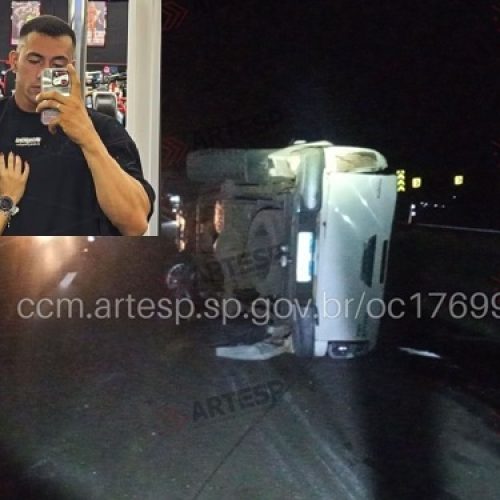 Casal de namorados morre após caminhonete capotar no km 217 da SP-340