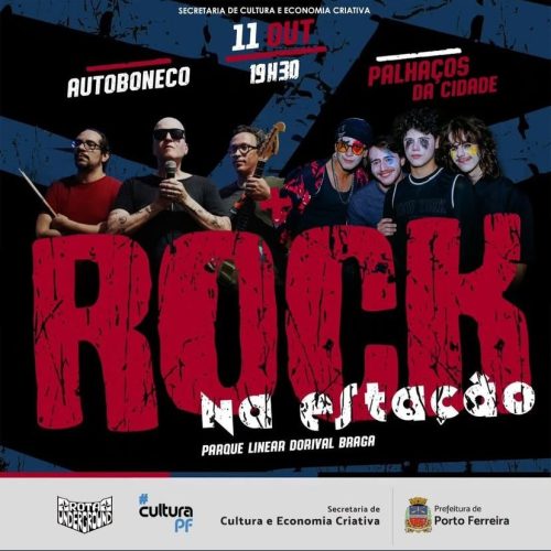 Rock na Estação agita Porto Ferreira com shows gratuitos no sábado