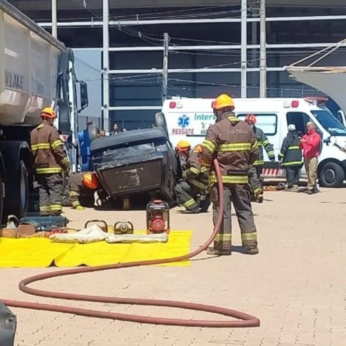 Polícia Militar de Porto Ferreira participa de simulado de acidente no Sest/Senat