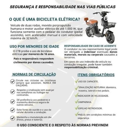 Polícia Militar lança cartilha sobre uso seguro de bicicletas elétricas