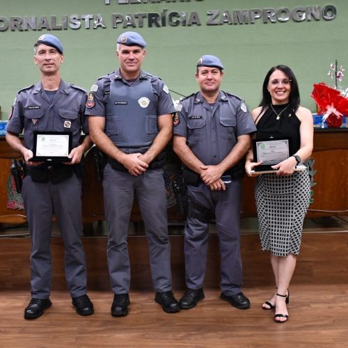 Câmara de Santa Rita do Passa Quatro homenageia profissionais da segurança pública