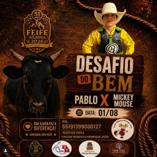 Desafio do Bem da FEIFE Solidária 2026 arrecada doações para creche de Porto Ferreira