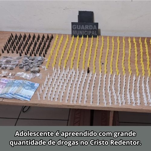 Adolescente é apreendido por tráfico de drogas no bairro Cristo Redentor em Porto Ferreira