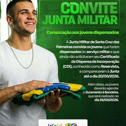 Junta Militar de Santa Cruz das Palmeiras convoca jovens para regularização do CDI