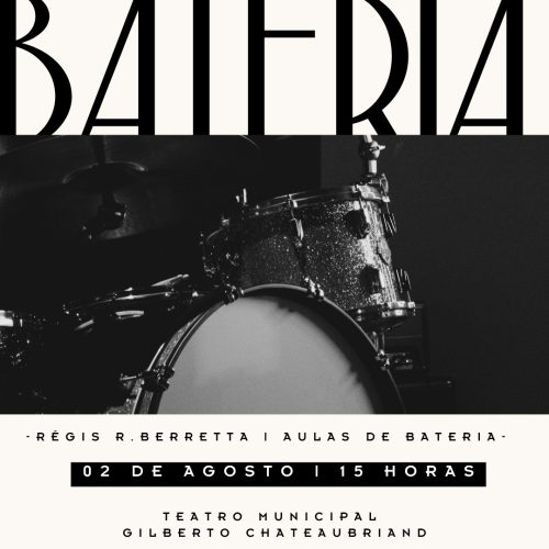 Alunos de bateria mostram talento em recital gratuito no Teatro Municipal de Porto Ferreira