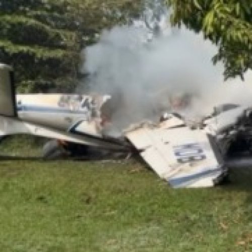 Queda de avião em Marília deixa dois mortos e um ferido
