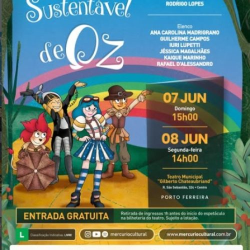 Teatro Municipal de Porto Ferreira recebe espetáculo “O reino sustentável de Oz” em junho