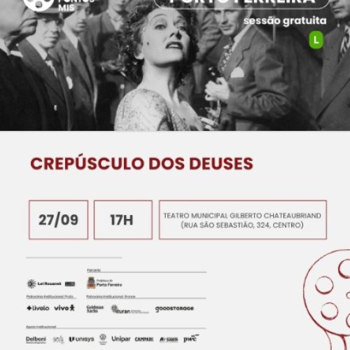 Pontos MIS exibe clássico do cinema no Teatro Municipal de Porto Ferreira