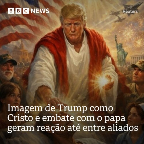 Imagem de Trump como Jesus e embate com papa geram crise até entre aliados
