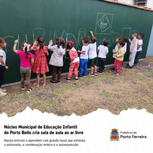 Escolas municipais de Porto Ferreira apostam em espaços criativos ao ar livre