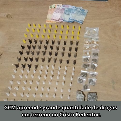 Ação da GCM apreende drogas e dinheiro no bairro Cristo Redentor em Porto Ferreira