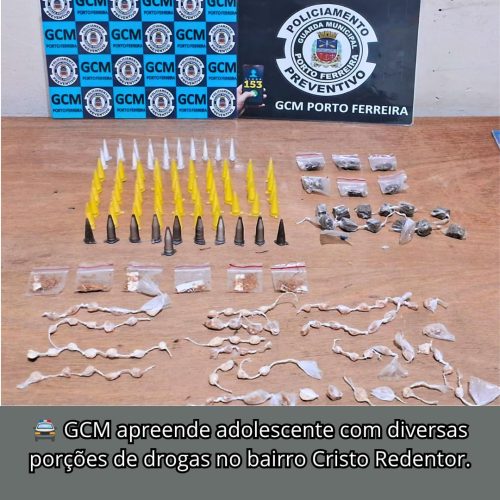 Adolescente é flagrado com cocaína, crack e outras drogas no bairro Cristo Redentor