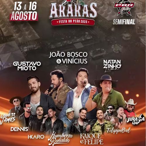 Araras confirma Festa do Peão 2026 com quatro dias de rodeio e grandes shows