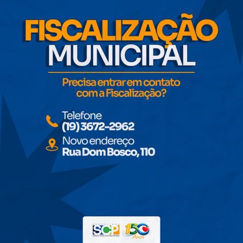 Fiscalização Municipal de Santa Cruz das Palmeiras passa a atender em novo endereço