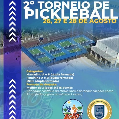Clube de Campo das Figueiras realiza 2º Torneio de Pickleball em agosto