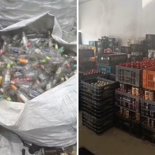 Polícia Civil encontra depósito com mais de 10 mil vasilhames voltados para falsificação de bebidas no interior de SP