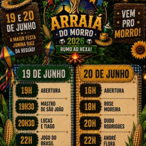 Arraiá do Morro promete dois dias de tradição, música e solidariedade em Santa Rita do Passa Quatro