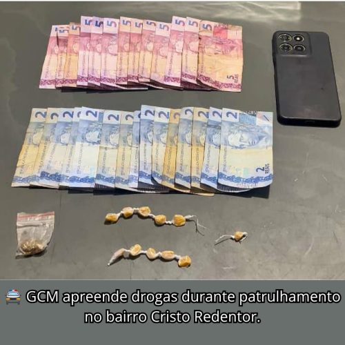 Patrulhamento da GCM resulta na apreensão de drogas no Cristo Redentor em Porto Ferreira