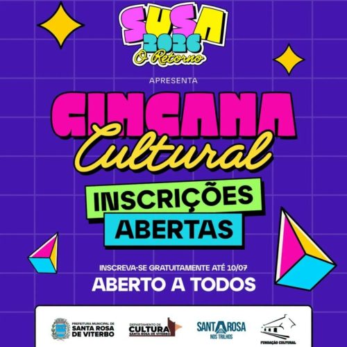 Inscrições para a Gincana SUSA 2026 são abertas em Santa Rosa de Viterbo