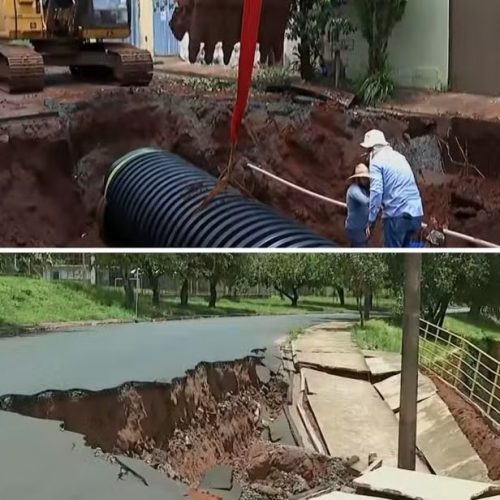 Chuvas causam queda de ponte e danos em vias da região de Ribeirão Preto