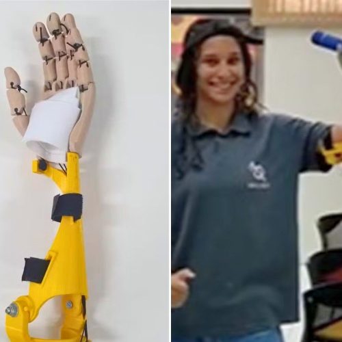 Alunos criam prótese 3d para colega sem parte do braço no interior de sp