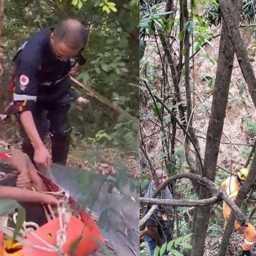 Homem cai em buraco de 50 metros e sobrevive quatro dias comendo manga