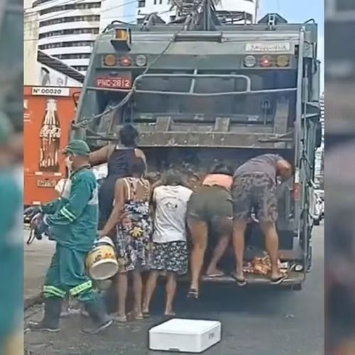 Flávio Bolsonaro usa imagem de 2021 de pessoas “mexendo em lixo” para dizer que tem fome no Brasil