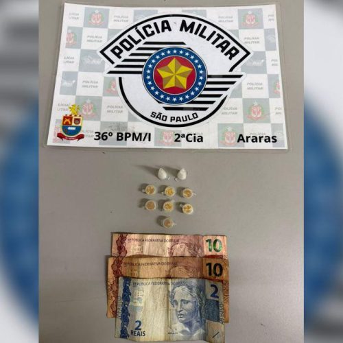 Homem é preso com cocaína e crack durante abordagem em Araras