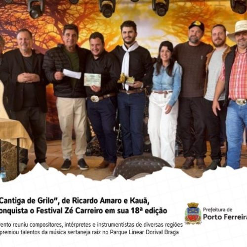 Festival Zé Carreiro celebra a música caipira e premia talentos em Porto Ferreira