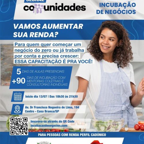 Sebrae abre incubadora gratuita para empreendedores em Casa Branca