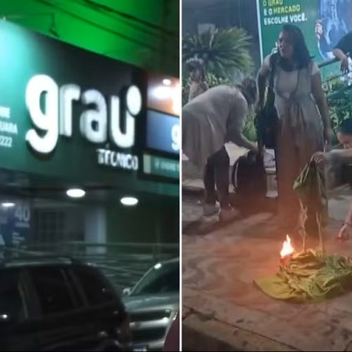 Alunos protestam após suspensão de aulas em escola técnica particular de Araraquara