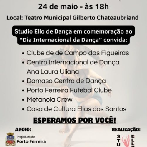 Parada da Dança celebra arte e cultura em Porto Ferreira no dia 24 de maio