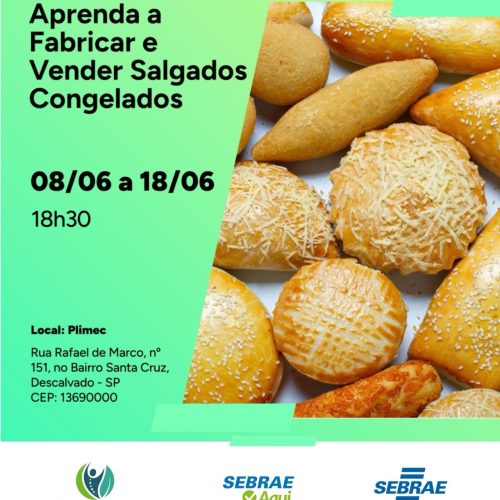 Curso em Descalvado ensina produção de salgados congelados para quem busca renda extra