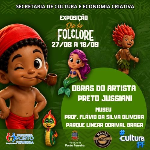 Exposição em Porto Ferreira celebra o folclore brasileiro com obras de Preto Jussiani