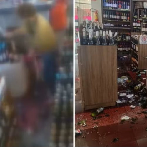 Homem destrói garrafas de vinho e provoca prejuízo de cerca de R$ 60 mil em Dourado